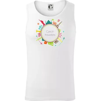 Czech Travelers barevný - Tílko pánské Core - 2XL ( Bílá )