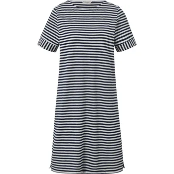 Dámské šaty 681472 - Tchibo - Proužkované žerzejové šaty - pro ženy - vel. L 44/46 - barva: modrá/s proužky