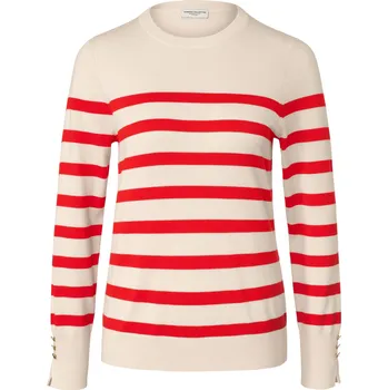 Dámský svetr 697864 - Tchibo - Proužkovaný svetr z jemného úpletu - pro ženy - vel. XXL 52/54 - barva: bílá/s proužky