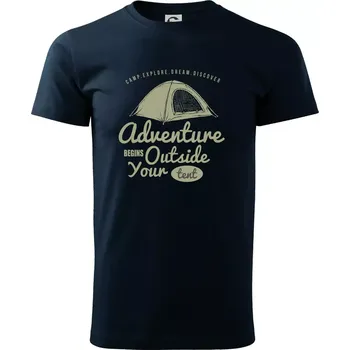 Adventure outside - Triko extra velké (5-8XL) - 7XL ( Námořní modrá (velmi tmavá - téměř černá) )