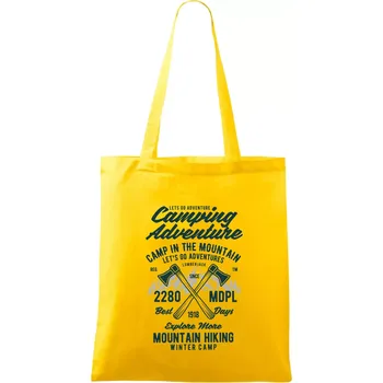 Camping Adventure Mountain hiking - Taška bavlněná - 42 x 38 cm ( Žlutá )