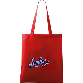 Nákupní taška London Lettering - Taška bavlněná - 42 x 38 cm ( Červená )