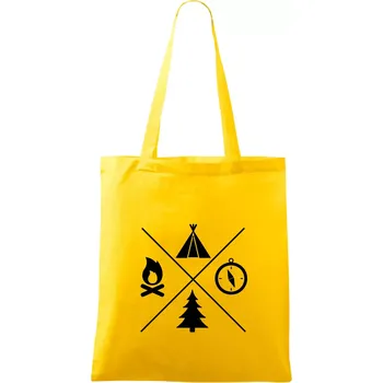 Kempování čtyřka - Taška bavlněná - 42 x 38 cm ( Žlutá )