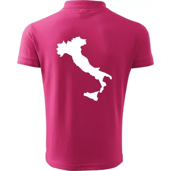 Pánská košile Itálie obrys - Polokošile pánská Pique Polo 203 - L ( Purpurová )