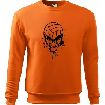 Pánská mikina Volejbal lebka splash - Mikina Essential pánská - XL ( Oranžová )