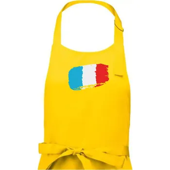 Kuchyňská zástěra Francouzská vlajka - Dámská zástěra na vaření - Univerzální velikost ( Žlutá )
