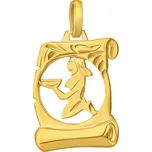 Zlatý přívěsek znamení zvěrokruhu Panna - pergamen SILVEGOB102630GY09