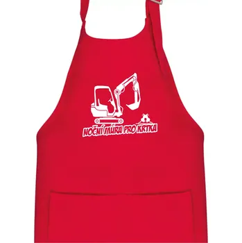 Kuchyňská zástěra Noční můra pro krtka - Dětská zástěra na vaření - Univerzální velikost ( Červená )