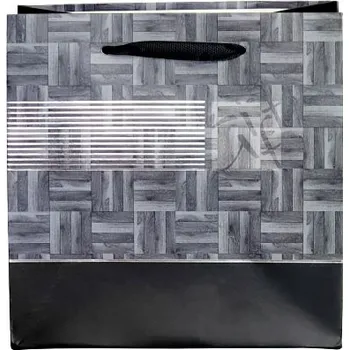 Dárková taška Malá dárková taška - pruhy černá