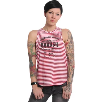 Dámské tílko Yakuza Script Stripe Loose 16127 red/white velikost: XS