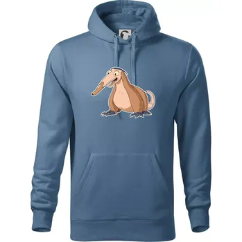 Pánská mikina Mravenečník kreslený hnědý - Mikina pánská Cape s kapucí - 5XL ( Denim )