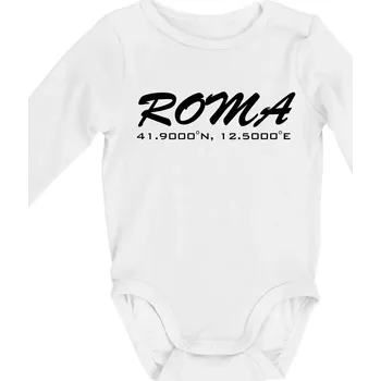 Roma GPS - Body kojenecké s dlouhým rukávem - Dlouhý r. do 3 měs ( Bílá )