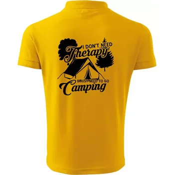Pánská košile I don't need therapy camping - Polokošile pánská Pique Polo 203 - XL ( Žlutá )