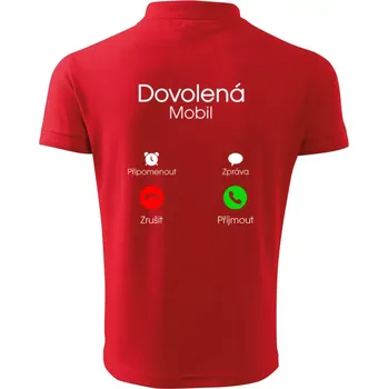 Pánská košile Dovolená volá - Polokošile pánská Pique Polo 203 - L ( Červená )