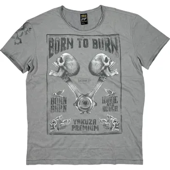 Pánské tričko Pánské triko Yakuza Premium 3819 light grey velikost: XXL