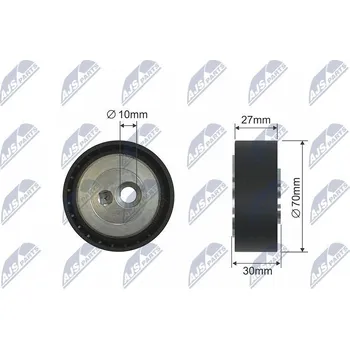 Napínací kladka, žebrovaný klínový řemen NTY RNK-CT-008