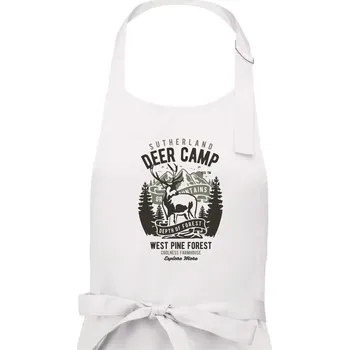 Kuchyňská zástěra Deer Camp - Dámská zástěra na vaření - Univerzální velikost ( Bílá )