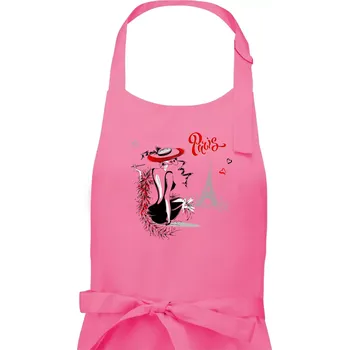 Kuchyňská zástěra Fashion model Paris - Pánská zástěra na vaření - Univerzální velikost ( Růžová )