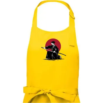 Kuchyňská zástěra Japan culture - samurai - Dámská zástěra na vaření - Univerzální velikost ( Žlutá )