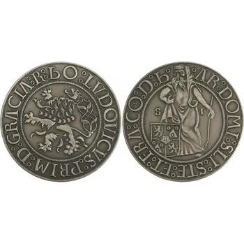 Mincovna Dukát Jáchymovský tolar s patinou, replika mince (Alpaka, 40 mm)