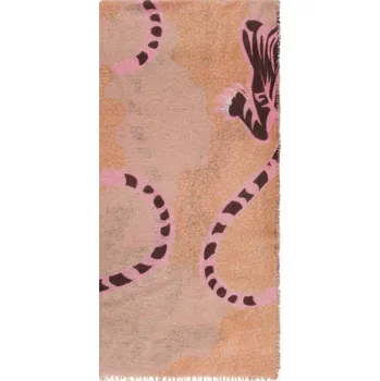 Šála Purschoen Dámská Kašmírová Šála Bengal Tiger, béžová / růžová...