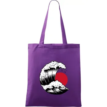 Japan culture - vlna - Taška bavlněná - 42 x 38 cm ( Fialová )
