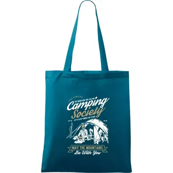 Camping Society - Taška bavlněná - 42 x 38 cm ( Petrolejová )