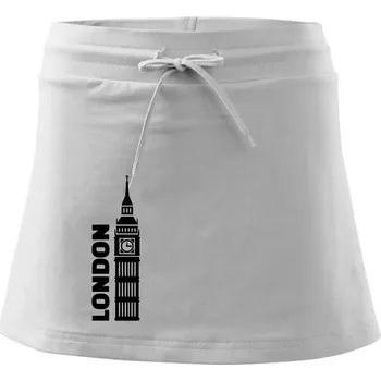 Dámská sukně London věž - Sportovní sukně - two in one - S ( Bílá )