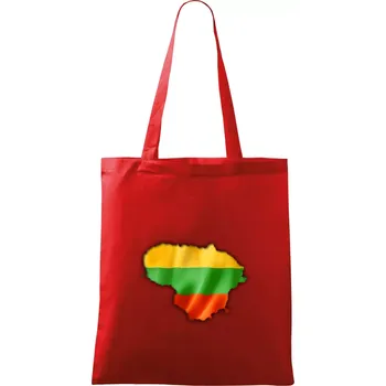 Nákupní taška Litva vlajka mapa - Taška bavlněná - 42 x 38 cm ( Červená )