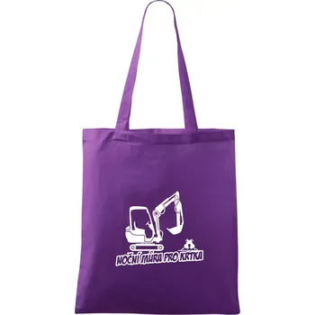 Noční můra pro krtka - Taška bavlněná - 42 x 38 cm ( Fialová )