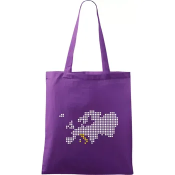 Mapa evropy - Itálie - Taška bavlněná - 42 x 38 cm ( Fialová )