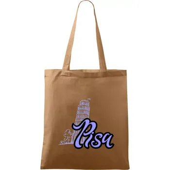 Nákupní taška Pisa Lettering - Taška bavlněná - 42 x 38 cm ( Cappuccino )