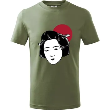 Chlapecké oblečení Japan culture - žena - Tričko dětské bavlněné - 104-110cm / 3-4 roky ( Khaki )