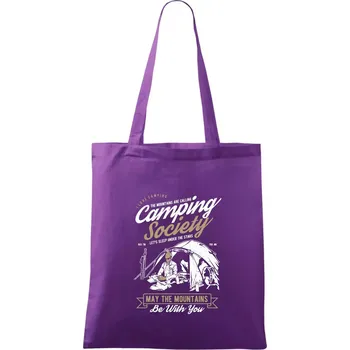 Camping Society - Taška bavlněná - 42 x 38 cm ( Fialová )