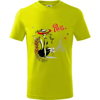 Chlapecké tričko Fashion model Paris - Tričko dětské bavlněné - 134 cm/8 let ( Limetková )