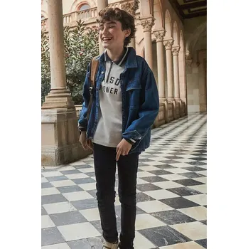 Chlapecké kalhoty Dětské rifle Mayoral jeans slim fit basic 516.7A.Junior.9BYA námořnická modř 59X, vel. 160