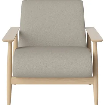 Křeslo Křeslo Visti, více variant - Bolia Varianta: bílý dub, Látka: kolekce Revi | barva - tmavě béžová