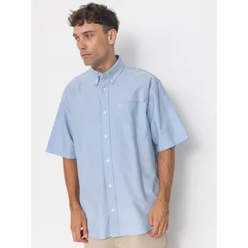 Pánská košile Carhartt WIP Braxton (bleach/wax) M, modrá