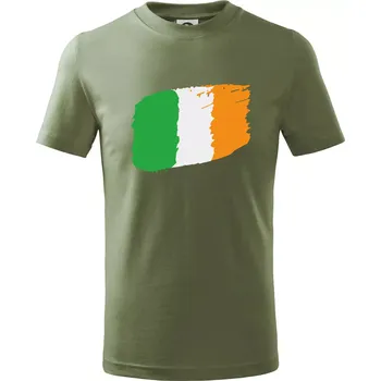 Irská vlajka - Tričko dětské bavlněné - 122 cm/6 let ( Khaki )