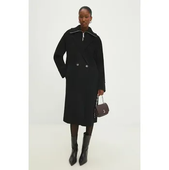 Dámský kabát Vlněný kabát Answear.LAB 3033.fkk černá 99X, vel. M