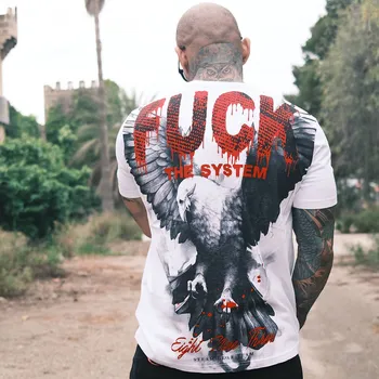 Pánská móda Pánské triko Yakuza Eagle Regular 26007 white velikost: 5XL