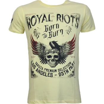 Pánské triko Yakuza Premium 3702 light yellow velikost: S