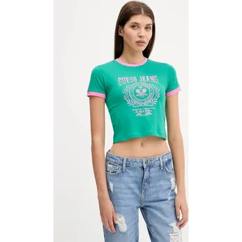 Pánská móda Tričko Guess Jeans W5YI03.J1314 zelená 76X, vel. L