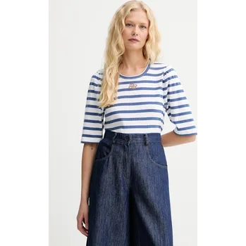 Bavlněné tričko MUNTHE PARSA 252110025264 modrá 95X, vel. 40