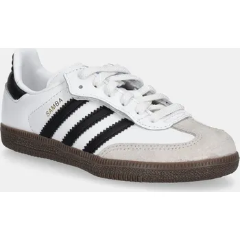 Dětská móda Dětské kožené tenisky adidas Originals SAMBA OG JQ6391 bílá 00X, EUR 31