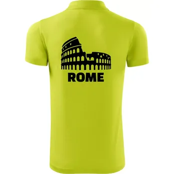 Pánská košile Italy Koloseum Rome - Polokošile Victory sportovní (dresovina) - S ( Limetková )