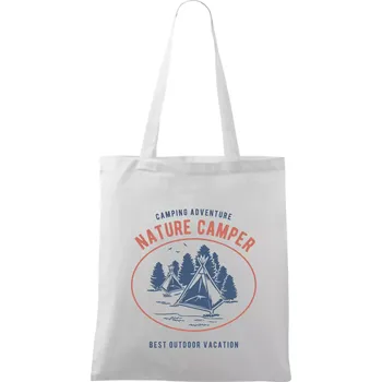 Nature Camper - Taška bavlněná - 42 x 38 cm ( Bílá )
