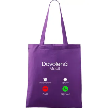 Dovolená volá - Taška bavlněná - 42 x 38 cm ( Fialová )