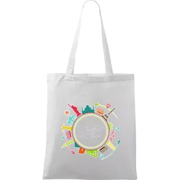 Nákupní taška Czech Travelers barevný - Taška bavlněná - 42 x 38 cm ( Bílá )