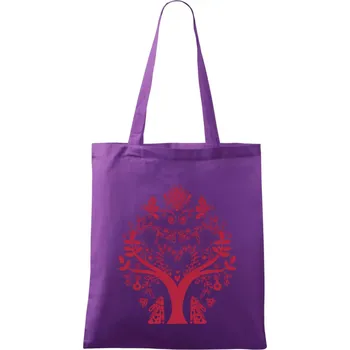 Folklor - strom - Taška bavlněná - 42 x 38 cm ( Fialová )
